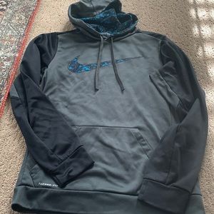 Nike gray and black therma fit mens medium sweatshirt - size small